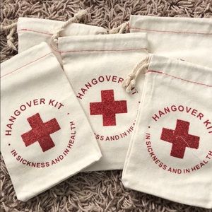 Hangover kit goodie bags